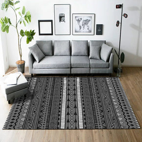 Black Moroccan Style Pattern Modern Contemporary Geometric Simple Rugs for Living Room Dining Room Bedroom