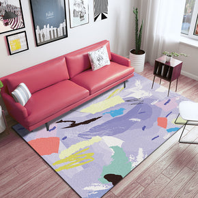 Multi-color Abstract Modern Contemporary Geometric Simple Rugs for Living Room Dining Room Bedroom