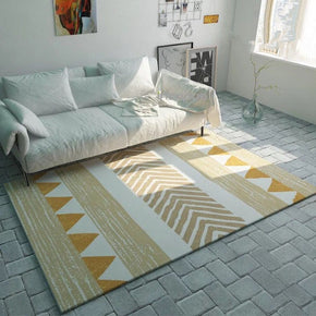 Yellow Geometric Pattern Modern Contemporary Geometric Simple Rugs for Living Room Dining Room Bedroom
