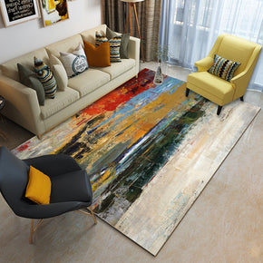 Colourful Ink Painting Abstract Pattern Modern Contemporary Simple Rugs for Living Room Dining Room Bedroom