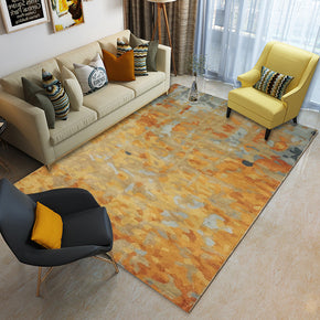 Orange Watercolor Pattern Modern Contemporary Simple Rugs for Living Room Dining Room Bedroom