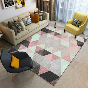 Multicolor Diamond Shape Pattern Modern Contemporary Geometric Simple Rugs for Living Room Dining Room Bedroom