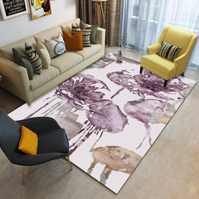 Purple Ink Painting Printed Pattern Modern Contemporary Simple Rugs for Living Room Dining Room Bedroom