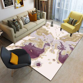 Brown Purple Abstract Splash Ink Pattern Modern Contemporary Simple Rugs for Living Room Dining Room Bedroom