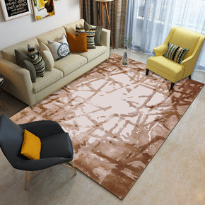 Brown Abstract Splash Ink Pattern Modern Contemporary Simple Rugs for Living Room Dining Room Bedroom