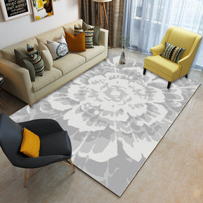 Grey White Printed Pattern Modern Contemporary Simple Rugs for Living Room Dining Room Bedroom