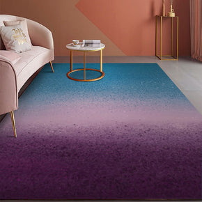 Blue Purple Gradient Pattern Modern Contemporary Simple Rugs for Living Room Dining Room Bedroom