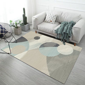 Grey Blue Modern Area Rugs Patterned Simplicity Polyester Carpets for Hall Office Living Room Dining Room Kidsroom Bedroom