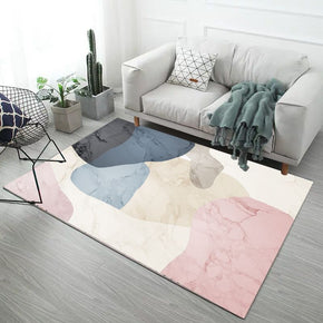 Pink Floral Modern Polyester Carpets Patterned Simplicity Area Rugs for Living Room Hall Dining Room Kidsroom Office