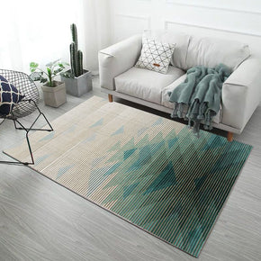 Modern Green Patterned Area Rugs Polyester Carpets Simplicity for Living Room Hall Dining Room Kidsroom Office