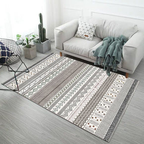 Grey Moroccan Geometry Simplicity Polyester Modern Patterned Area Rugs Carpets for Living Room Hall Dining Room Office Kidsroom