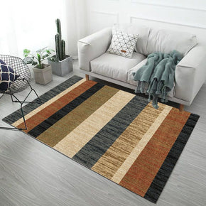 Simplicity Striped Modern Area Rugs Patterned Polyester Carpets for Hall Dining Living Room Room Office Kidsroom