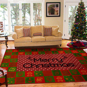 Christmas Cube Pattern Christmas Holiday Decoration Rug For Living Room Dining Room Bedroom Hall Floor Mats Rugs Christmas Tree