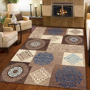 Floral Abstract Polyester Carpets Traditional Area Rugs Patterned for Hall Dining Living Room Room Office Kidsroom