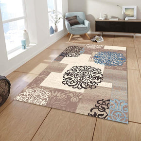 Traditional Floral Abstract Polyester Carpets Area Rugs Patterned for Hall Dining Living Room Room Office Kidsroom