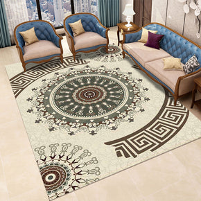 Floral Patterned Modern Polyester Carpets Area Rugs for Hall Living Room Dining Room Office