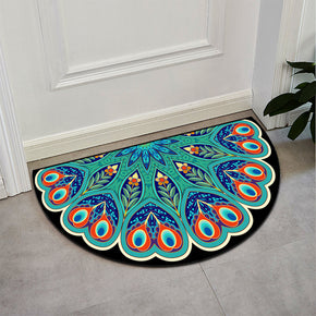 Peacock Irregular Shaped Cartoon Animals Patterned Modern Polyester Carpets Area Rugs for Living Room Dining Room Kids room