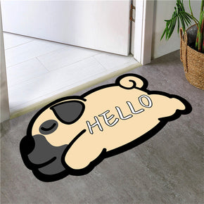 Cartoon Puppy Irregular Shaped Animals Patterned Modern Polyester Carpets Area Rugs for Living Room Dining Room Kids room