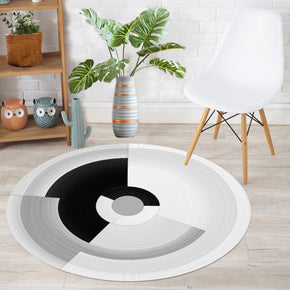 Round Geometric Simplicity Modern Polyester Carpets Patterned Area Rugs for Living Room Dining Room Kids room
