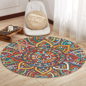 Colourful Round Vintage Printed Patterned Rugs for the Living Room Bedroom Kitchen Hall 07