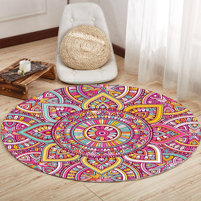 Colourful Round Vintage Printed Patterned Rugs for the Living Room Bedroom Kitchen Hall 08