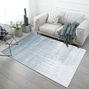 Simple Blue and White Gradient  Pattern Modern Simple Contemporary Geometric Rugs for Living Room Dining Room Bedroom