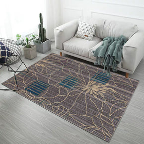 Brown Black Printed Pattern Modern Simple Contemporary Geometric Rugs for Living Room Dining Room Bedroom