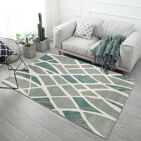 Pretty Grey-green Pattern Modern Simple Contemporary Geometric Rugs For Living Room Dining Room Bedroom