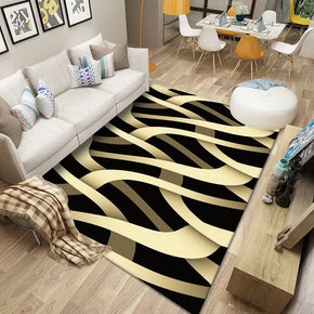 Yellow Modern Pattern Rugs Polyester Carpets for Dining Room Living Room Bedroom Hall Office