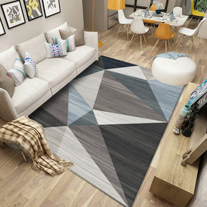 Geometric Modern Pattern Rugs Polyester Carpets for Dining Room Living Room Bedroom Hall Office