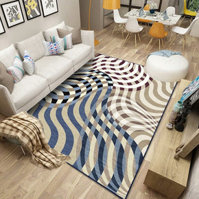 Striped Modern Pattern Rugs Polyester Carpets for Living Room Dining Room Bedroom Hall Office