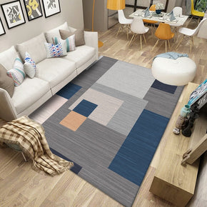 Moroccan Grey Modern Striped Polyester Carpets Simple Geometric Pattern Rugs for Bedroom Living Room Dining Room Office Hall