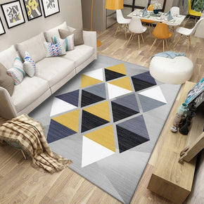 Modern Striped Simple Moroccan Geometric Pattern Rugs Polyester Carpets for Bedroom Dining Room Living Room Office Hall