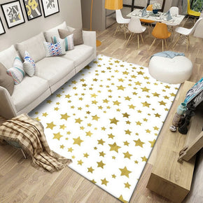 Modern Star Pattern Rugs Polyester Carpets for Bedroom Dining Room Living Room Office Hall