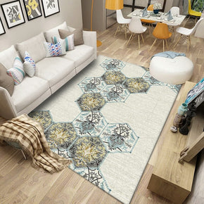 Modern Floral Pattern Rugs Polyester Carpets for Office Bedroom Hall Living Room Dining Room