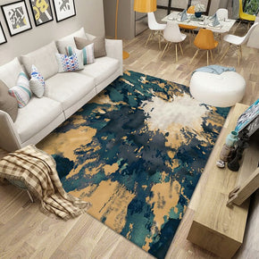 Yellow Green Modern Abstract Pattern Rugs Polyester Carpets for Office Bedroom Hall Living Room Dining Room