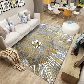 Modern Yellow Interesting Pattern Rugs Polyester Carpets for Office Bedroom Hall Living Room Dining Room