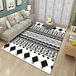 Geometric Modern Striped Pattern Rugs Polyester Carpets for Hall Living Room Bedroom Office Dining Room