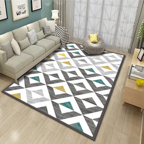 Geometric Modern Moroccan Pattern Rugs Polyester Carpets for Living Room Hall Bedroom Dining RoomOffice