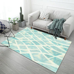 Blue Simple Pattern Modern Simple Contemporary Geometric Rugs For Living Room Dining Room Bedroom