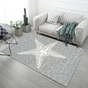 Five-pointed Star Pattern Grey Modern Simple Contemporary Geometric Rugs For Living Room Dining Room Bedroom