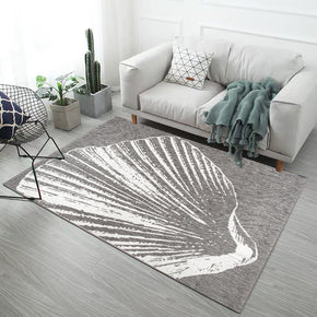 Shell Pattern Grey Modern Simple Contemporary Geometric Rugs For Living Room Dining Room Bedroom