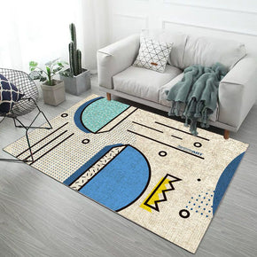 Abstract Cartoon Pattern Modern Simple Contemporary Geometric Rugs For Living Room Dining Room Bedroom
