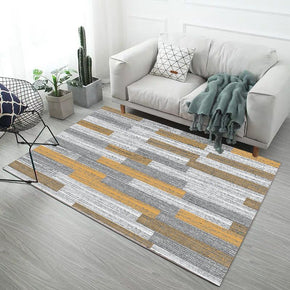 Brown Grey Vertical Stripes Pattern Modern Simple Contemporary Geometric Rugs For Living Room Dining Room Bedroom