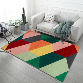 Colour Geometric Pattern Modern Simple Contemporary Geometric Rugs For Living Room Dining Room Bedroom
