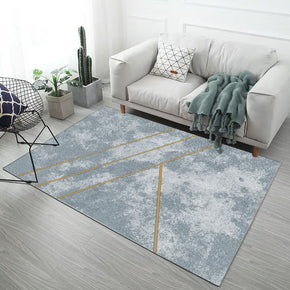 Simple Blue Grey Pattern Modern Simple Contemporary Geometric Rugs For Living Room Dining Room Bedroom