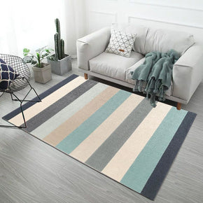 Multi Colour Lines Pattern Modern Simple Contemporary Geometric Rugs For Living Room Dining Room Bedroom