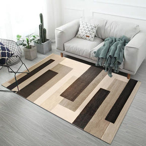 Brown Grey Striped Pattern Modern Simple Contemporary Geometric Rugs For Living Room Dining Room Bedroom