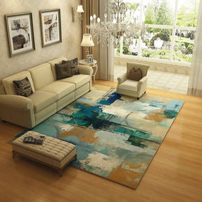 Colour Mixed Pigment Pattern Modern Simple Contemporary Geometric Rugs For Living Room Dining Room Bedroom