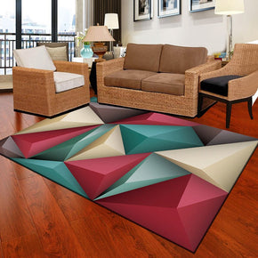 Colorful Geometric Polyester Carpets Modern Rugs for Dining Room Living Room Hall Bedroom Office